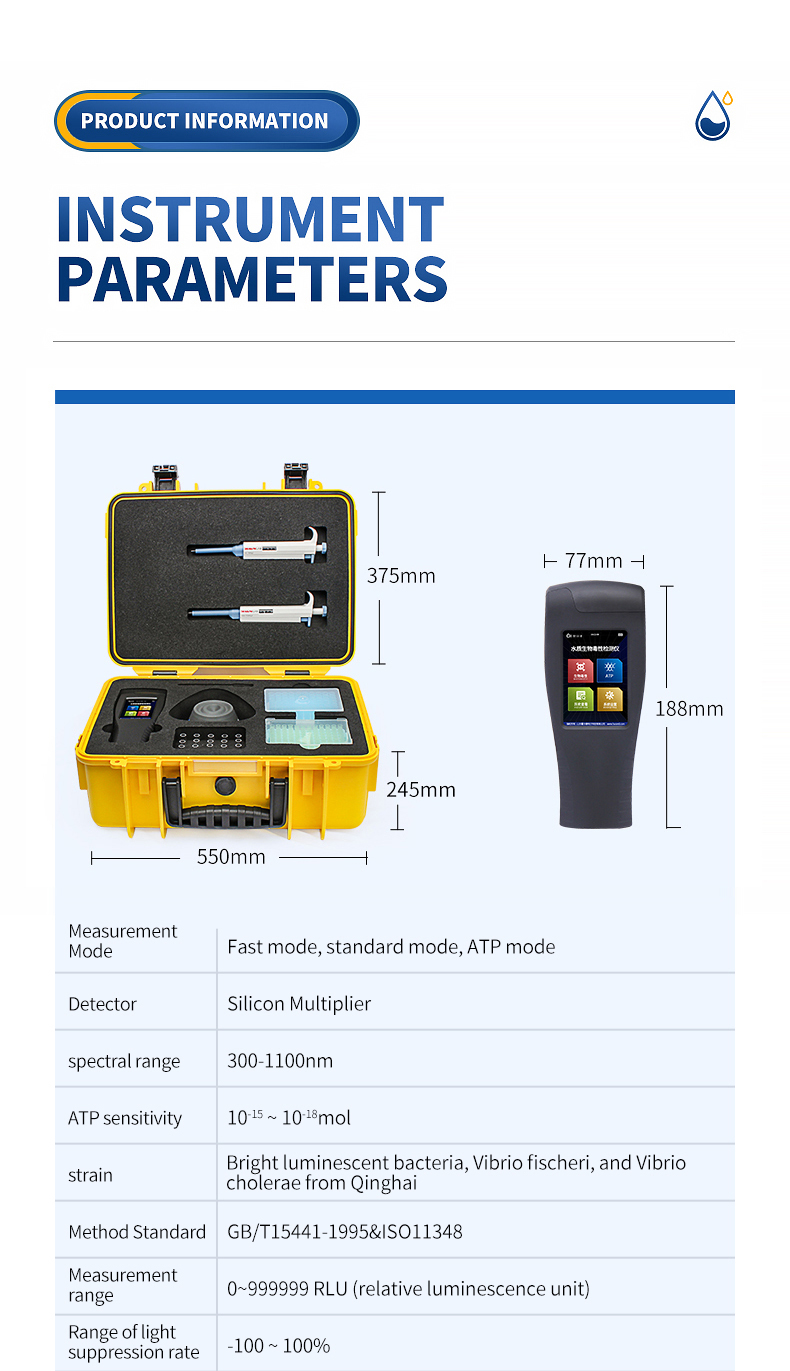 Instrument dimensional diagram and packaging specifications for field deployment planning