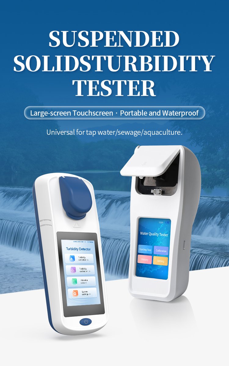 Portable turbidity meters deployed for field water quality assessment at treatment plants and environmental sites