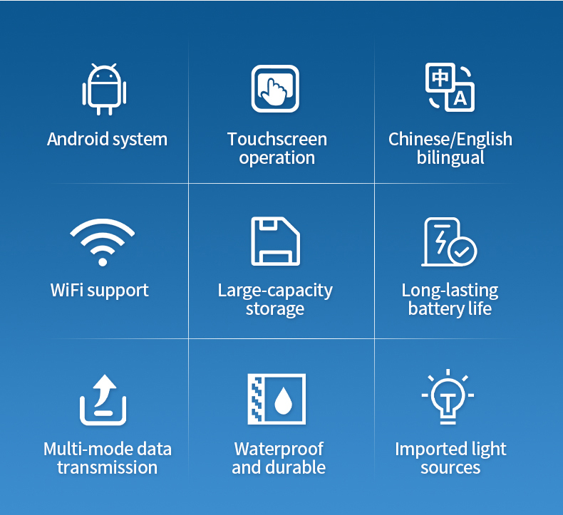 Key capabilities of turbidity testing instruments including Android touchscreen WiFi and waterproof for environmental monitoring