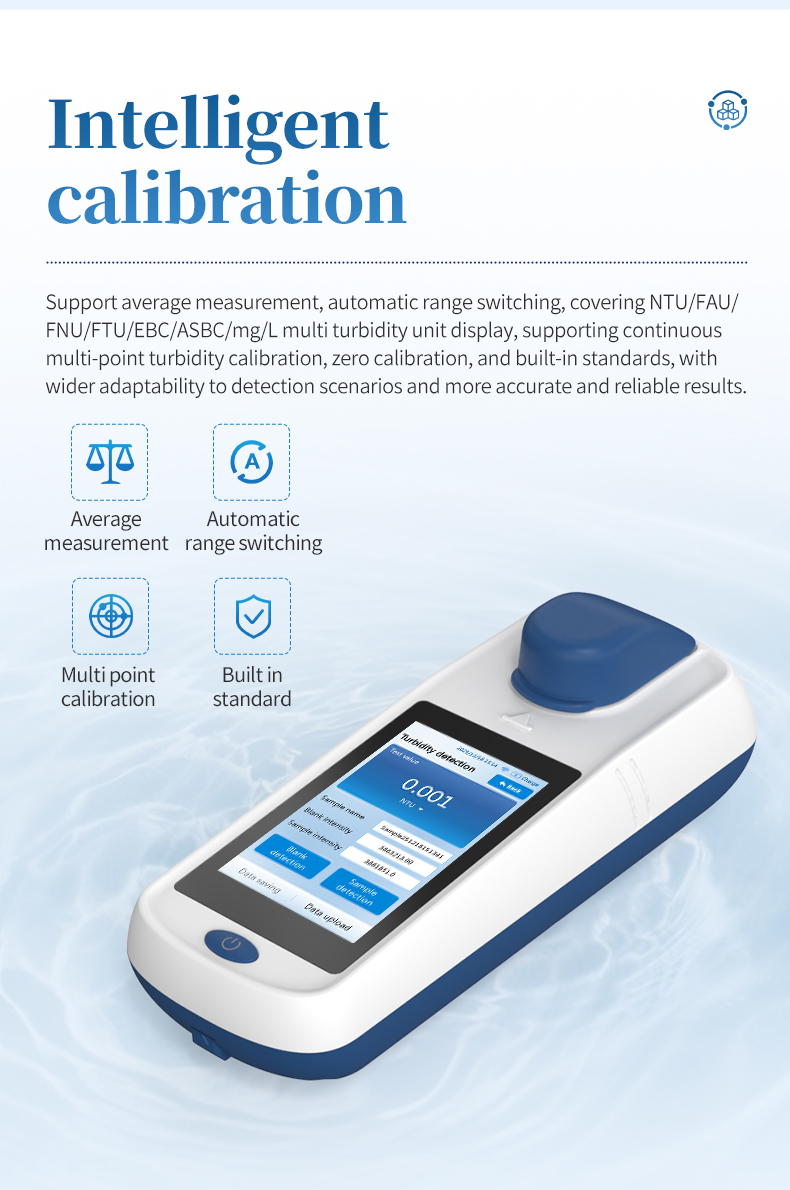 Calibration interface for multi-point turbidity standardization in regulatory compliance water quality testing