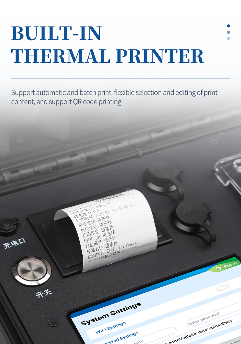 Thermal report printer generating compliance documentation for wastewater discharge nutrient limits