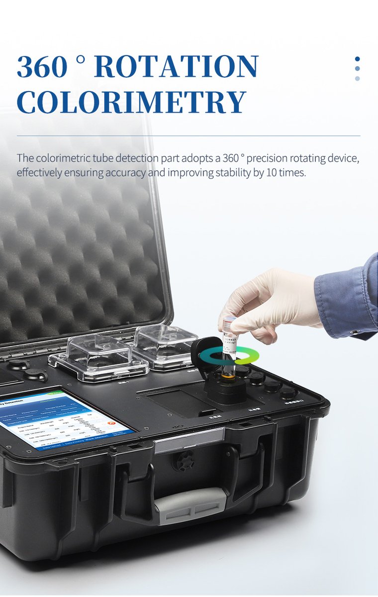 Rotating sample holder mechanism performing automated absorbance reading for nutrient digestion tubes