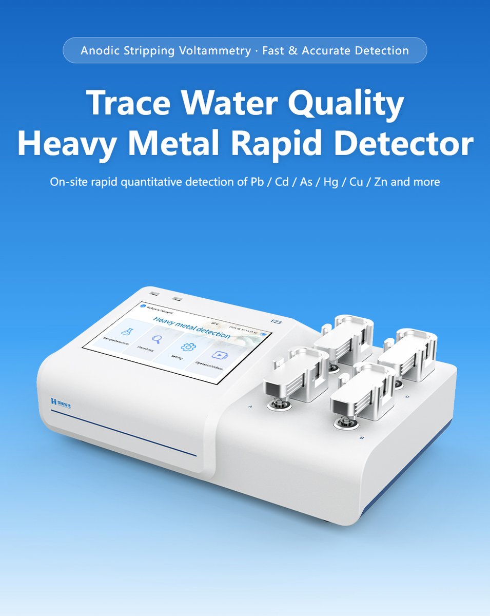 Portable voltammetry water quality heavy metal analyzer for environmental compliance monitoring