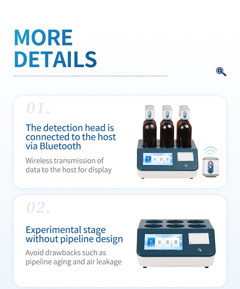 BOD analyzer wireless detection heads and stirring platform