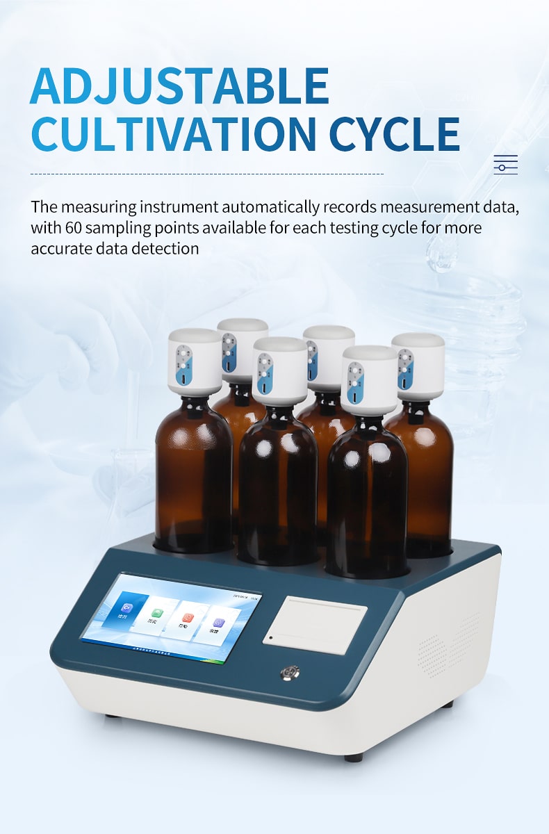 BOD analyzer incubation-cycle and data-recording features